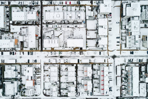 istock Housing Estate from Above in Winter 1204066069