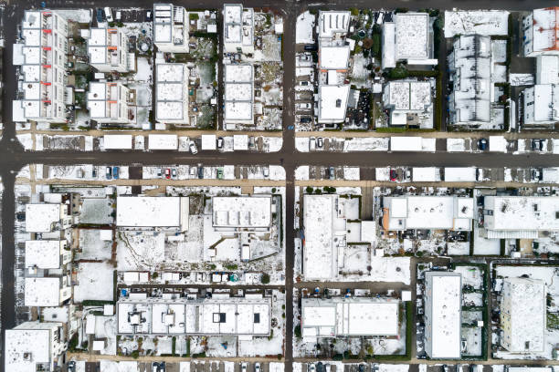 istock Housing Estate from Above in Winter 1204066171
