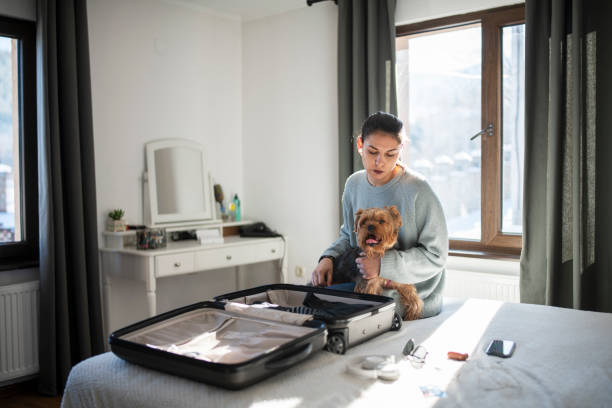 istock Woman Prepares luggage 1204066422