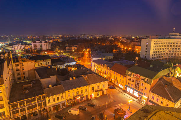 istock Night European city views from a height 1204067659