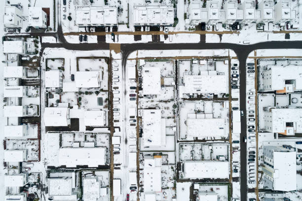 istock Housing Estate from Above in Winter 1204067792