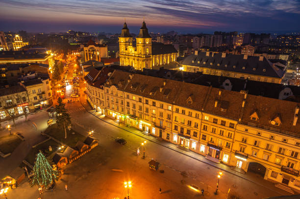 istock Night European city views from a height 1204069930