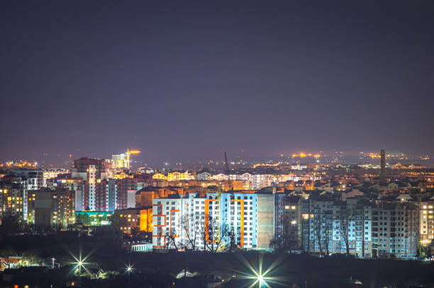 istock Night European city views from a height 1204070710
