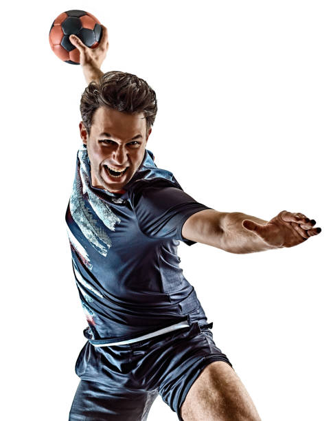 istock young court handball player man silhouette shadow isolated white background 1204075671