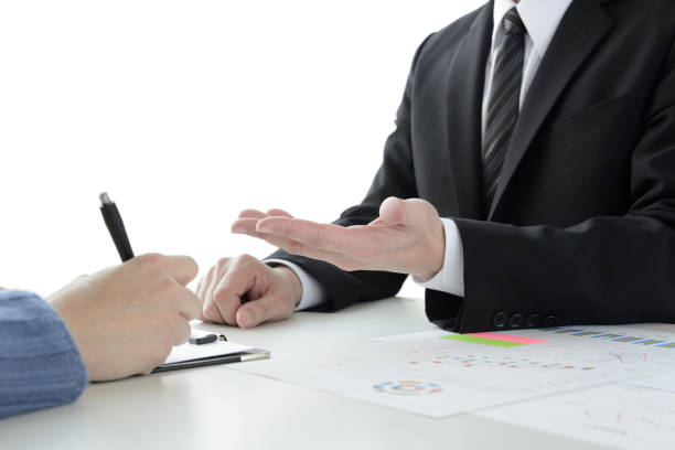 istock Business man and client in meeting 1204080082