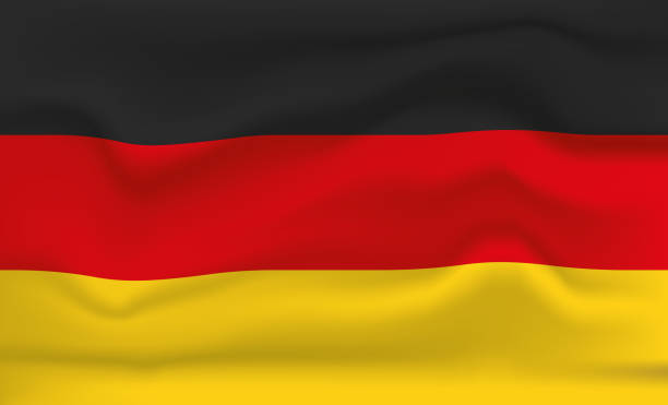 istock Germany Flag Icon and Logo. World National Isolated Flag Banner and Template. Realistic, 3D Vector illustration Art with Wave Effect 1204084742
