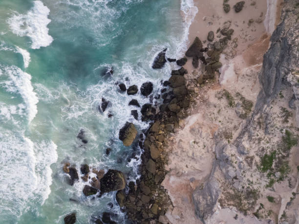 istock Aerial view over an eroded shoreline 1204088418