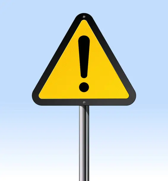 Vector illustration of warning sign