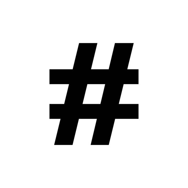 hashtag - symbol icon vector design template hashtag - symbol icon vector design template microblogging stock illustrations