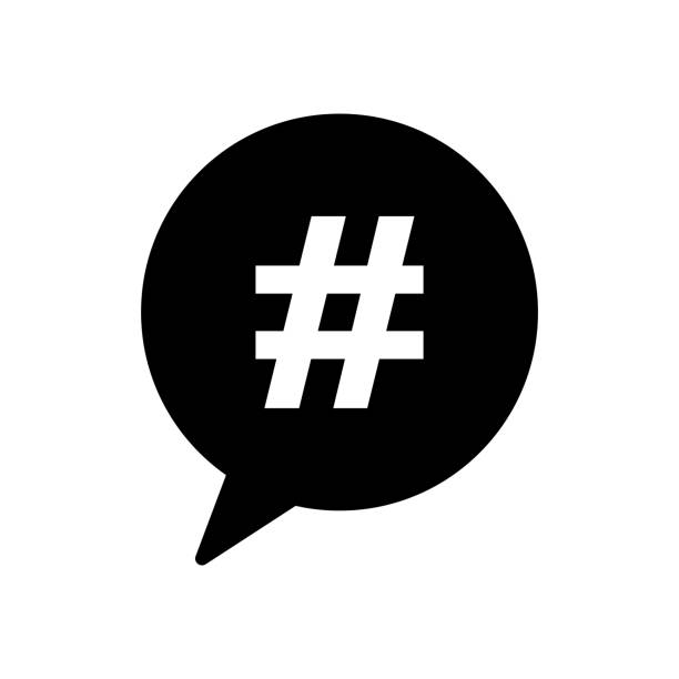 hashtag - symbol icon vector design template hashtag - symbol icon vector design template microblogging stock illustrations
