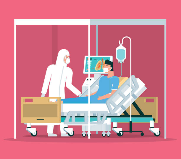 illustrazioni stock, clip art, cartoni animati e icone di tendenza di ospedale - quarantena - nurse paramedic healthcare and medicine hygiene