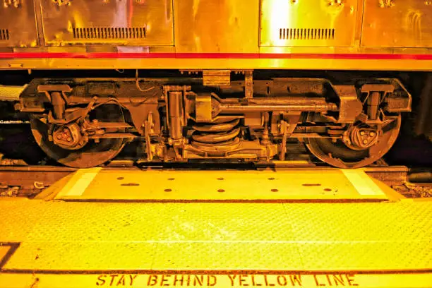 Bogie and wheels of an Amtrak Passenger Car