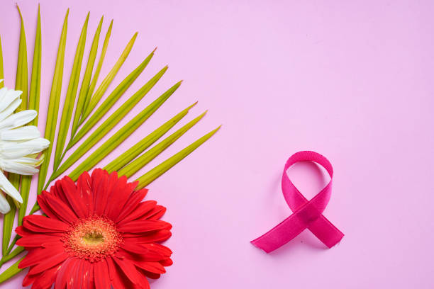 istock Women's day concept, Flower with copy space frame on pink background. 1204107623