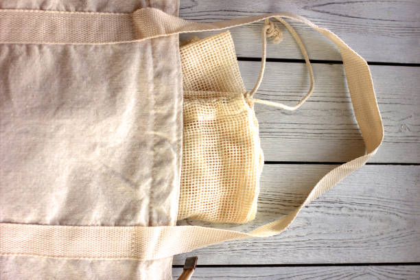 istock zero waste food shopping. eco natural bags, eco friendly. 1204107632
