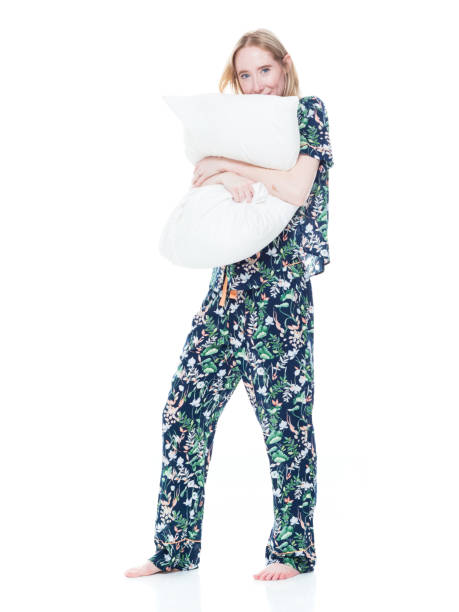 istock Caucasian female relaxing wearing pajamas 1204107876