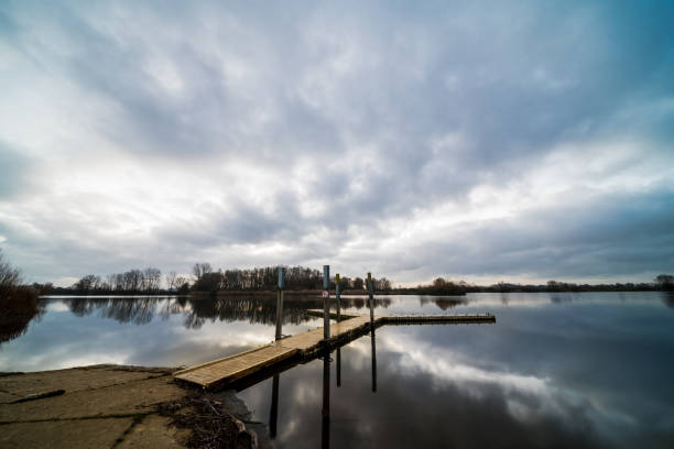 Schulensmeer, lake in Limburg Belgium at sunrise