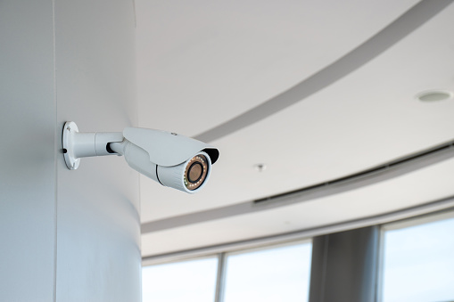CCTV installed in the office building.