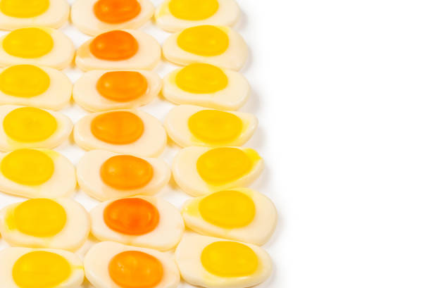 istock Eggs gummy candies. Top view. Jelly  sweets. 1204119311