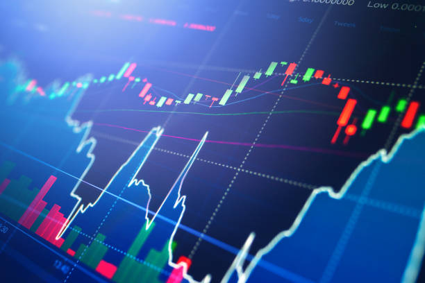 istock Financial charts at digital display 1204122298