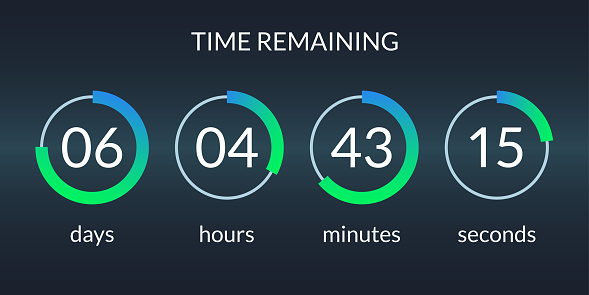 Countdown Timer Time Counter With Digital Scoreboard Time Remaining ...
