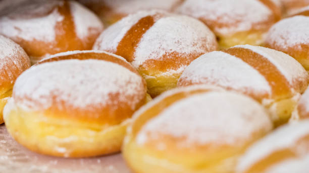 istock Close up of austrian Krapfen (english: doughnuts). 1204125489