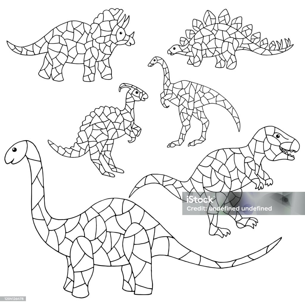 Ilustración de Conjunto De Dinosaurios Abstractos Página Para Colorear y más Vectores Libres de Derechos de Abstracto - iStock Ilustración de Conjunto De Dinosaurios Abstractos Página Para Colorear y más Vectores Libres de Derechos de Abstracto - iStock