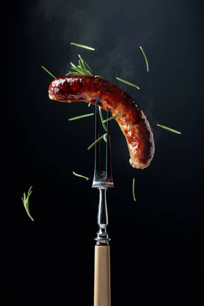 istock Grilled Bavarian sausage with rosemary. 1204126532