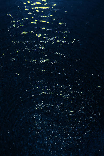 istock texture of water on black background, Water in night time 1204127719