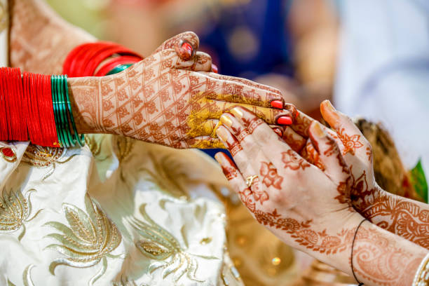 istock indian bridal hand with mehandi design 1204130111