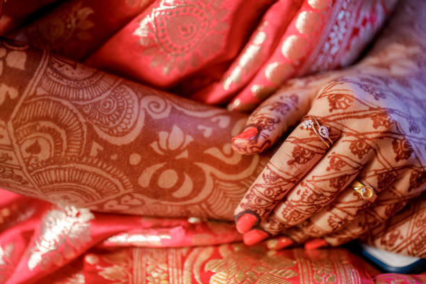 istock indian bridal hand with mehandi design 1204131795