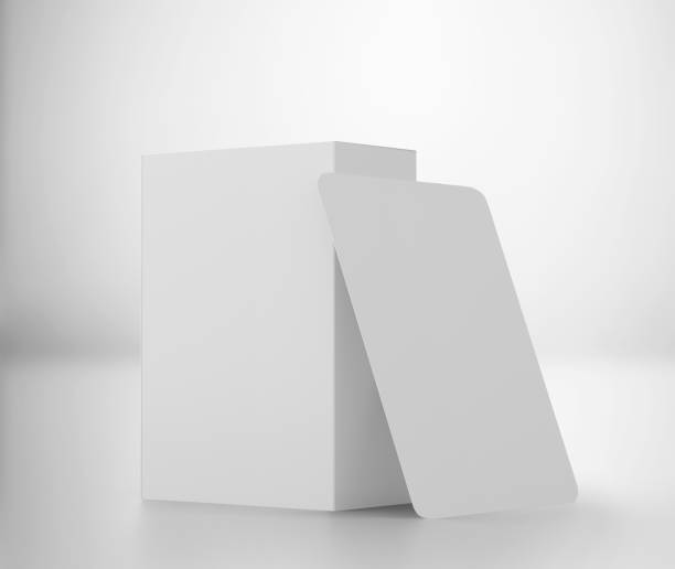istock White Tarot or Playing Card with box Mockup, Poker card 3d rendering isolated on light gray background 1204134266