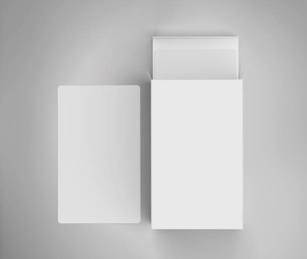 istock White Tarot or Playing Card with box Mockup, Poker card 3d rendering isolated on light gray background 1204134351