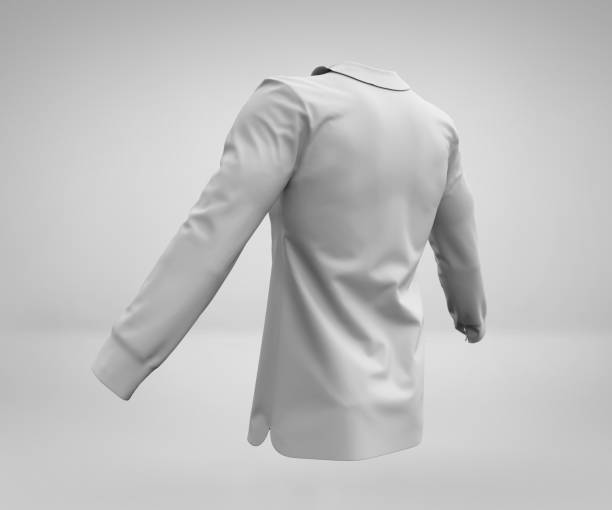 istock White shirt mockup, blank long sleeved clothing 3d rendering isolated on light gray background 1204134358