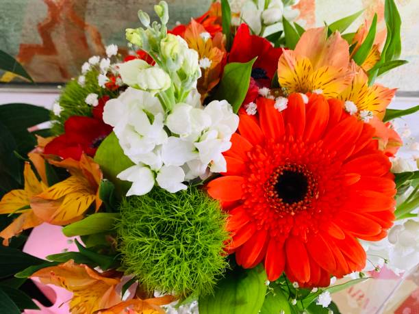 istock Beautiful bouquet of bright flowers 1204135546