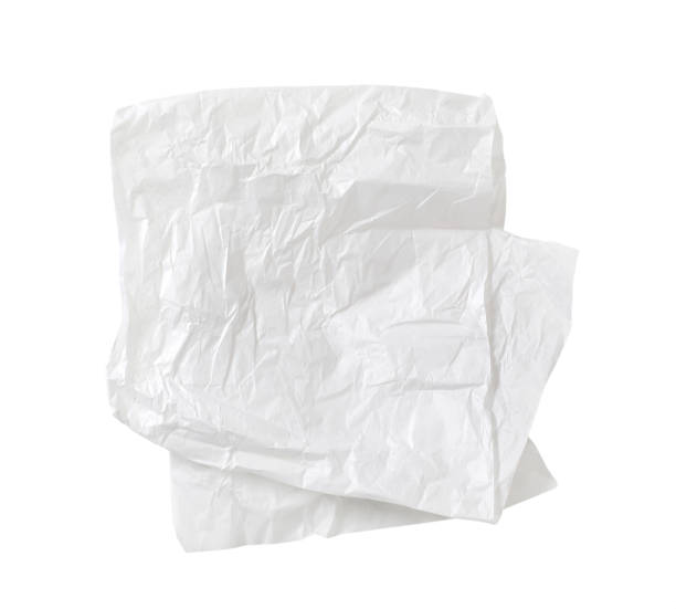 istock Crumpled white waxed packing paper 1204136281