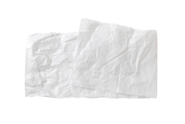 istock Crumpled white waxed packing paper 1204136289