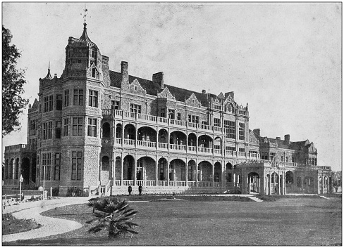 Antique photograph of the British Empire: Vice Regal Palace (Rashtrapati Niwas), Shimla, India