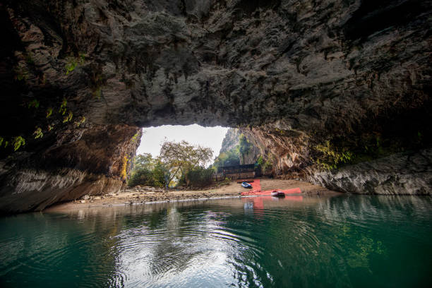 istock Stalactite and Stalagmite Formations in the (Altinbesik)Gold cradle Cave, ibradi, Antalya. 1204137948
