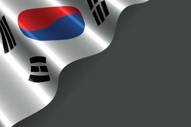 Vector illustration of vector_kr_wave_on_the_big_flag