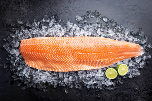 istock Raw salmon or trout sea fish 1204150861