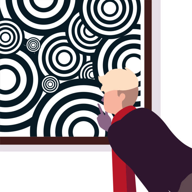 istock man in contemporary art gallery, exhibition visitors viewing modern abstract paintings 1204151126
