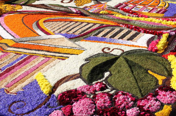 Floral Carpet in Spello stock photo