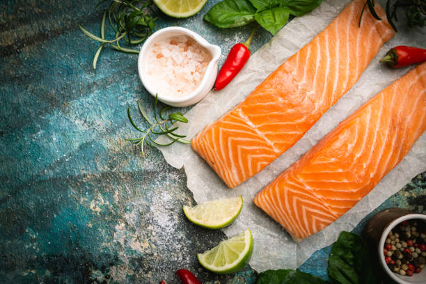 istock Raw salmon fillet 1204151215