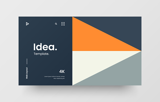 Horizontal Page Layout Example Creative Horizontal Website Screen Part For Responsive Web Design ...