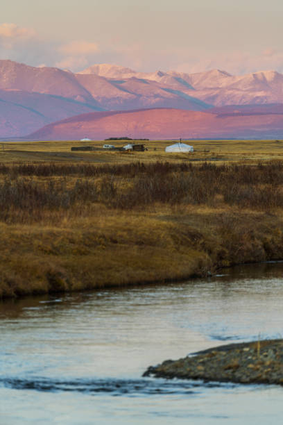 istock Scenic view of river  in Mongolia in winter 1204152246