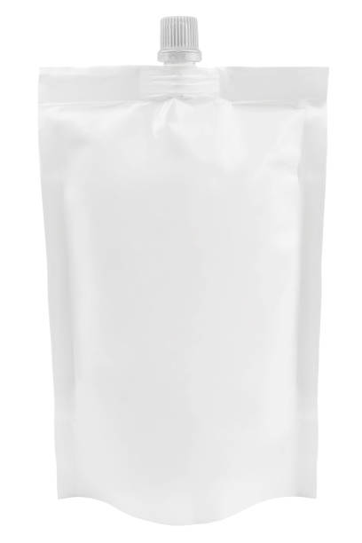 istock Blank plastic pouch with batcher isolated on white background 1204160104