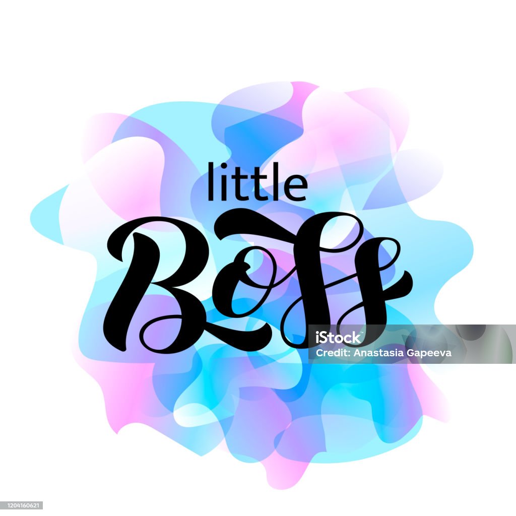 Little Boss Lettering Little Boss Brush Lettering Quote For Card Or Clothes Vector Stock ...