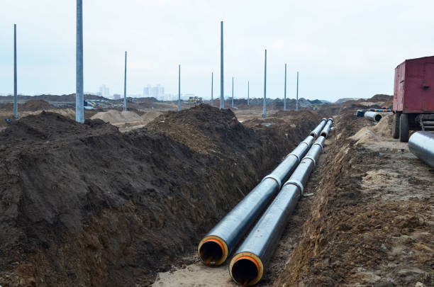 istock Laying underground storm sewers at a construction site. Groundwater system for new residential buildings in the city 1204163761