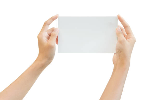 istock woman hand holding clipboard and empty white paper isolate on white background 1204164156