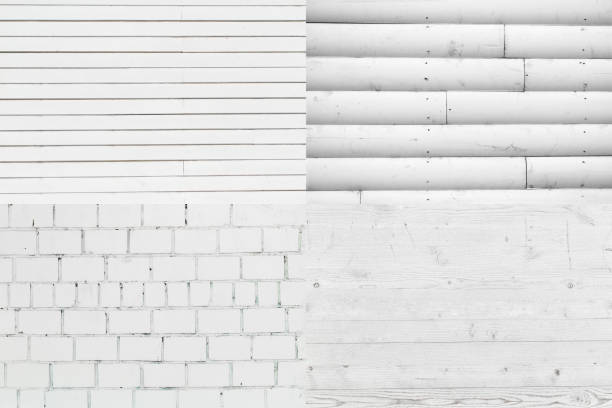 Collection of various wooden and brick walls backgrounds